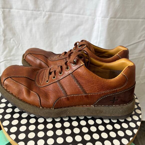 Vintage Discontinued Dr Martens Airwair Sneakers 8C57 Brown Leather Men\'s 9